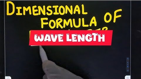 trick to find dimensional formula of wavelength #class11 #physics #dimensions 😊