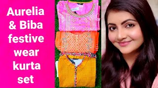 rakshabandhan outfit idea | RARA | Aurelia & biba Kurta set haul