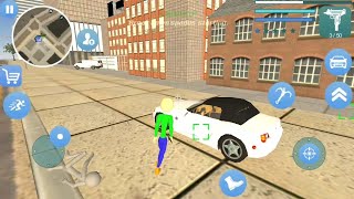 Real Stickman Rope Hero Gangstar Crime Simulator | Android/iOS | Gameplay | HD screenshot 5