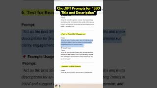 9 Best ChatGPT Prompts for SEO Titles & Descriptions