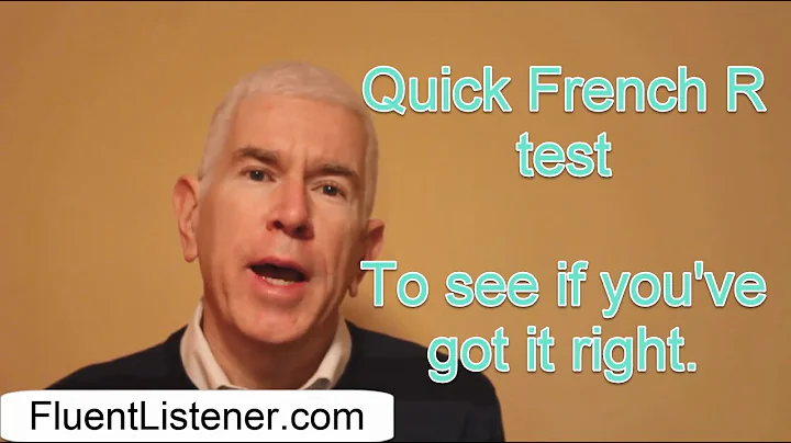 Are you making the incorrect French R ? Here's a quick test to help you know.