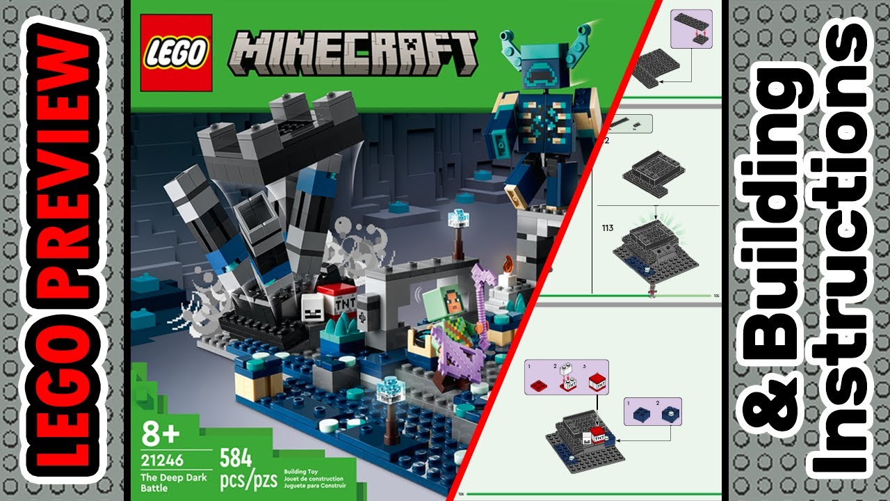 PREVIEW: 21246, LEGO MINECRAFT, The Deep Dark Battle & Building ...