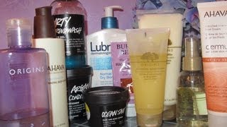 My Favorite Body Products: Bath and Body Works, Origins, Lush, Lubriderm, Burts Bees, Ahava