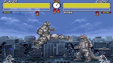 Godzilla: Kaijuu Daikessen [SNES] - Mechagodzilla II in Normal Game mode