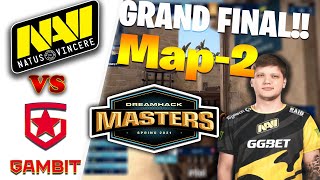 NaVi vs GAMBIT (Map 2- Dust 2) - Grand Final -DreamHack Masters Spring 2021- Finals | GAMBIT vs NaVi
