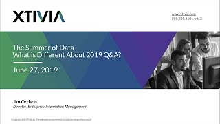 The Summer of Data – What is Different About 2019? Q&A