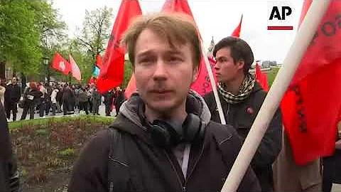 Russian Communists hold small May Day rally - DayDayNews