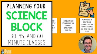 Planning Your Science Block: 30 minutes, 45 minutes, and 60 minutes