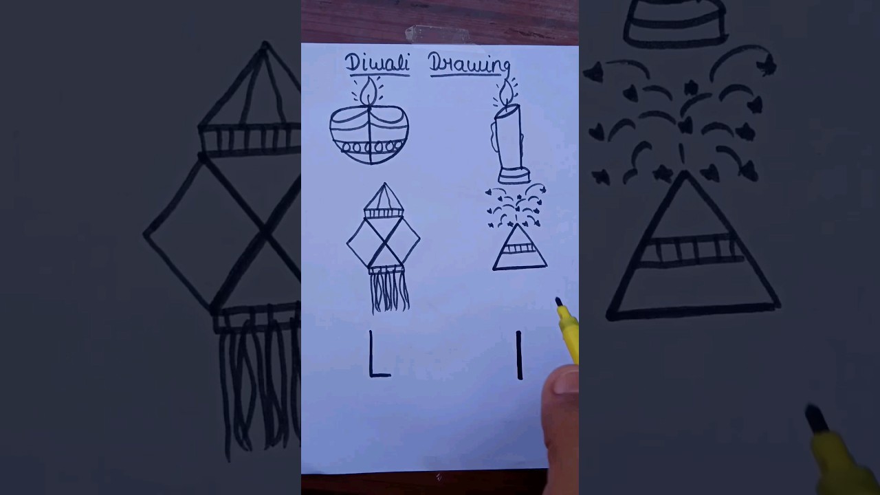 Diwali drawing trick 