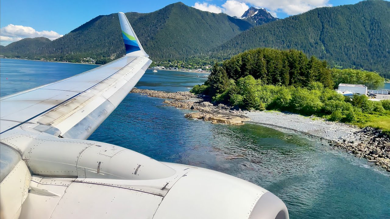 Incredibly Beautiful Sitka Landing Alaska Airlines Boeing 737700