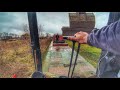 Loading an Excavator onto a low bed  truck. Заезжаю на трал