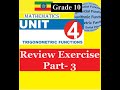 Mathematics Grade 10 Unit 4 Review Exercise Part 3 MathT 21 