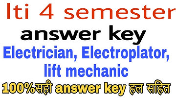 Iti 4 semester electrician, electroplator,  workshop calculations and science answer key