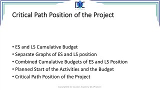 Pm Tools And Techniques 10.10 Critical Path Position Of The Project