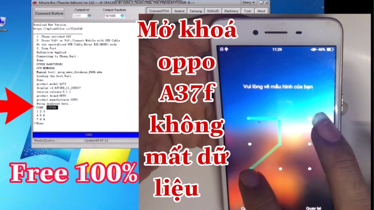 hướng dẫn mở khóa mật khẩu oppo A37f không mất dữ liệu... - youtube