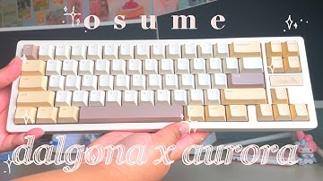 unboxing the dalgona x aurora keyboard 🐻☕