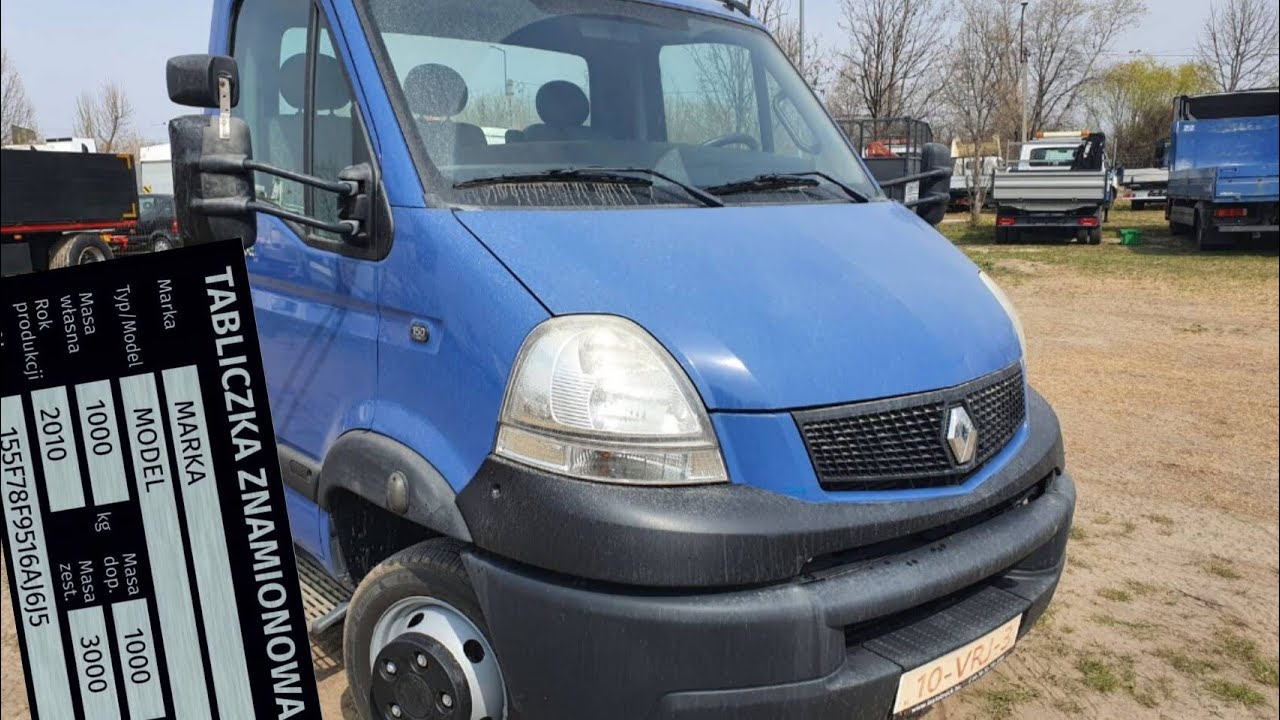 Gdzie jest VIN Renault Mascott tabliczka znamionowa nabity numer