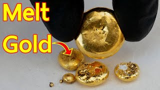 How to melt gold with a crucible use Borax Super easy