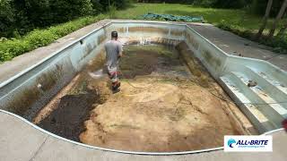 Ultimate pool drainage hack: pressure washer and sludge sucker #pressurewashing #pool #water
