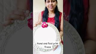 Hand and foot print frame#chandranscreation #bride #entry #wedding #material#diy #shortvideo