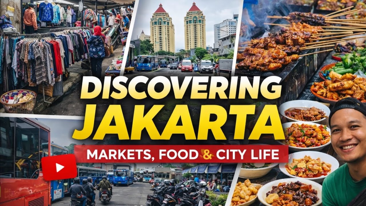 Inside Jakarta 🇮🇩 | Senen Market, Bus Terminal, Street Food & Daily City Life