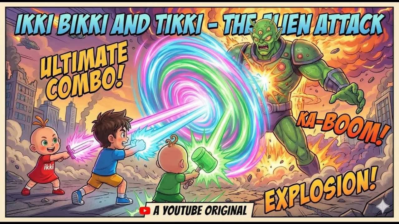 The Allien Attack Adventures | Ikki Bikki and Tikki 