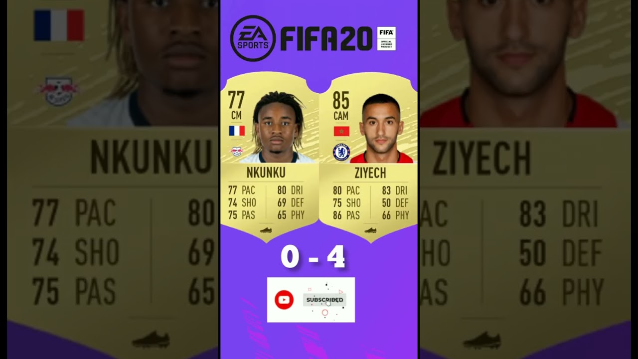 NKUNKU VS ZIYECH FIFA COMPARISON 🇫🇷🇲🇦 