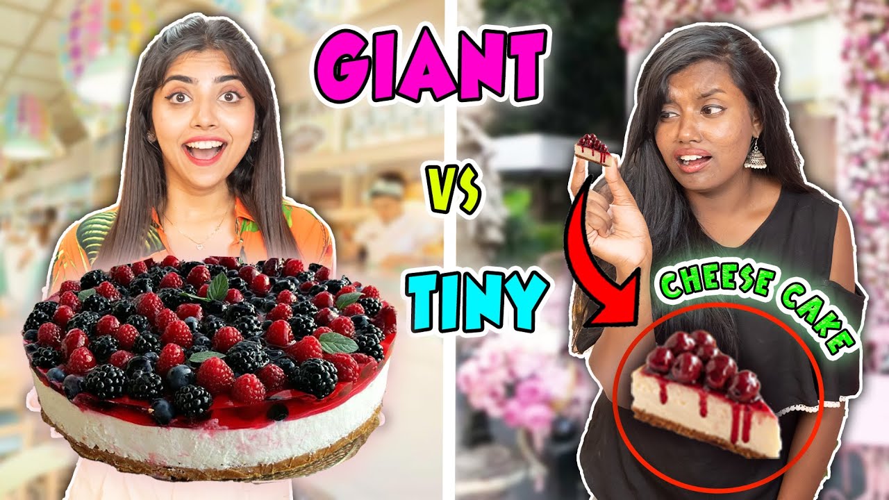 Extreme Tiny Vs Giant Food Challenge *Maza agaya* Bombofoods