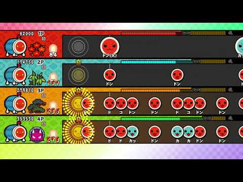 【太鼓の達人 Wii U2】ドルアーガの塔メドレー【全難易度同時再生】