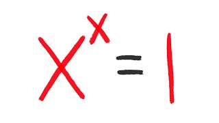 solving x^x=1 but x is not real!
