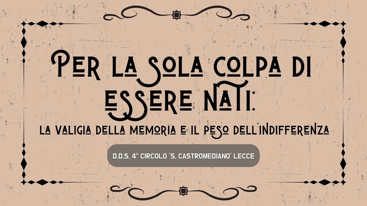 Per la sola colpa di essere nati - YouTube
