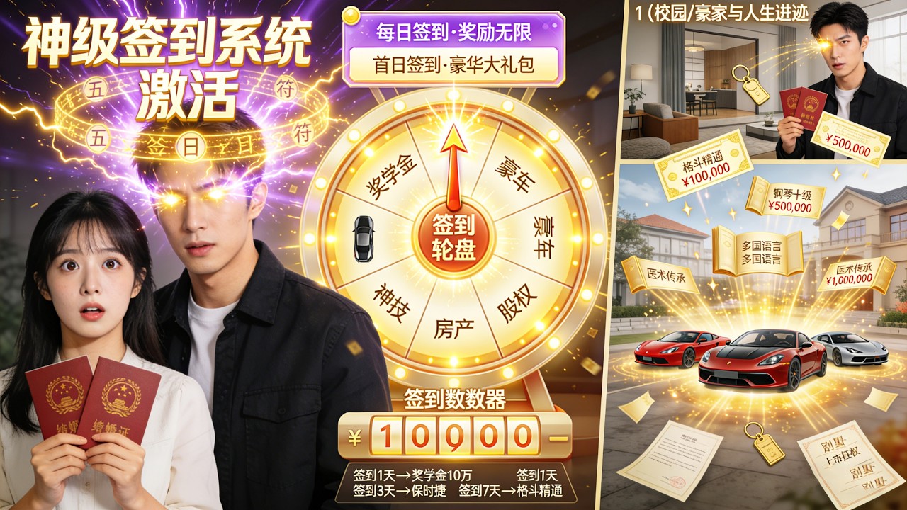 醉酒领证：校花老婆的签到人生