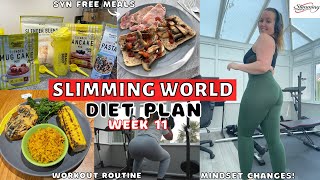 SLIMMING WORLD week 11 | Healthy low syn meals, mindset changes and workout routine