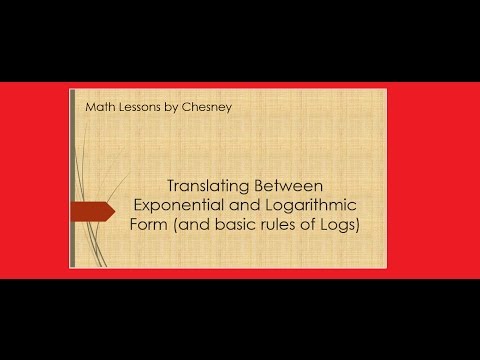 Basics of Logarithms