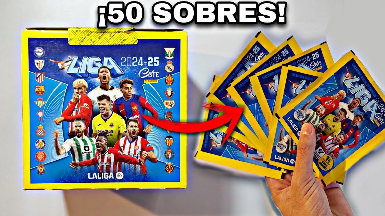 50 Sobres De Cromos Liga F 2024-2025 – Colección Oficial Panini, 380 Cromos Con Series Especiales