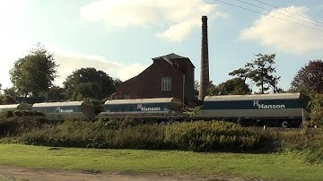 Mendip Rail Class 59 passing Crofton Pumping Station Westbound on 27 September 2011