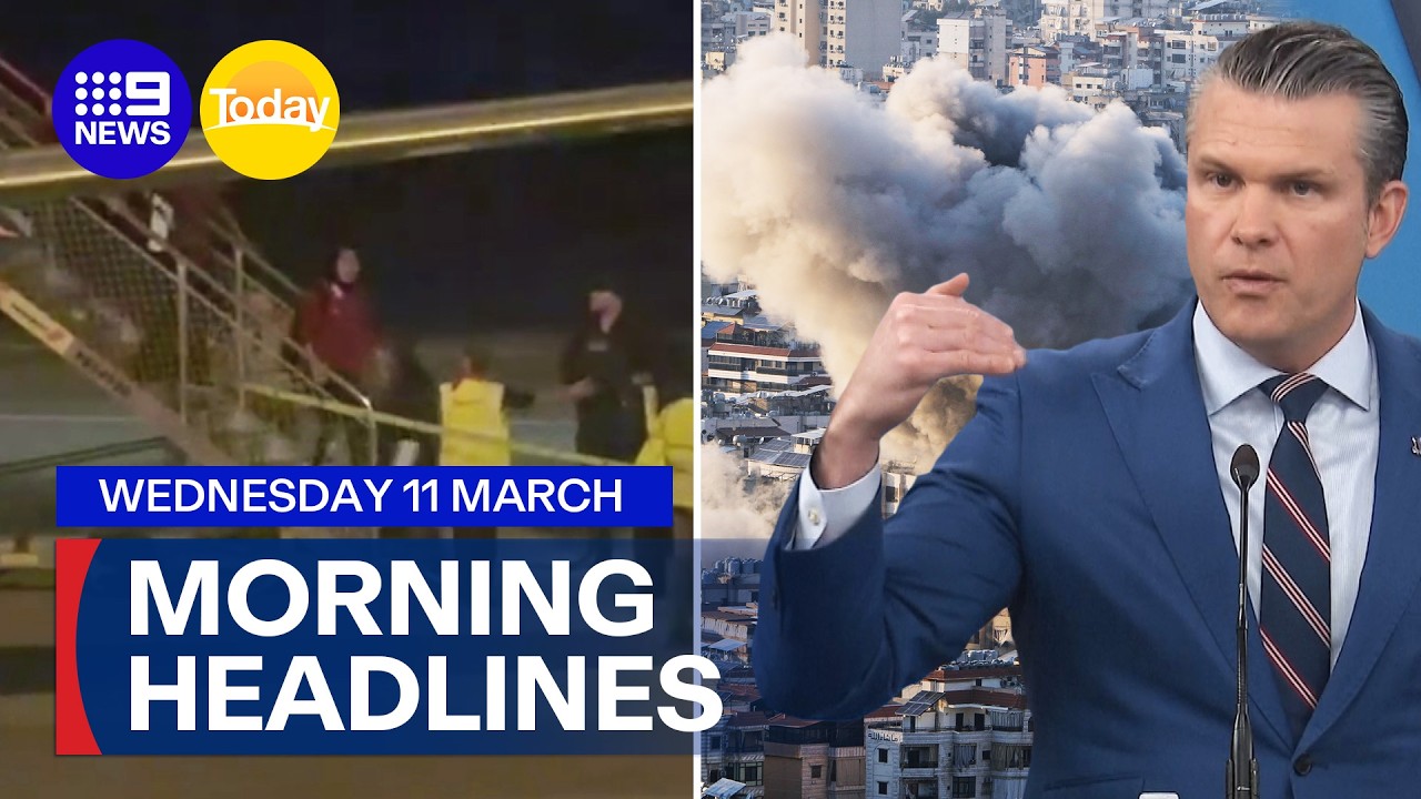 More Iranian footballers seeking asylum; US launches most intense strikes on Iran | 9 News Australia