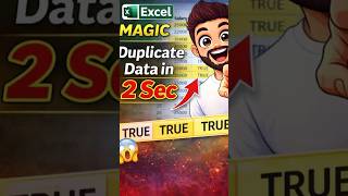 Excel Magic Formula You Must Know 😳Excel Duplicate Data in 2 Seconds 😱 | Excel Magic Trick #shorts