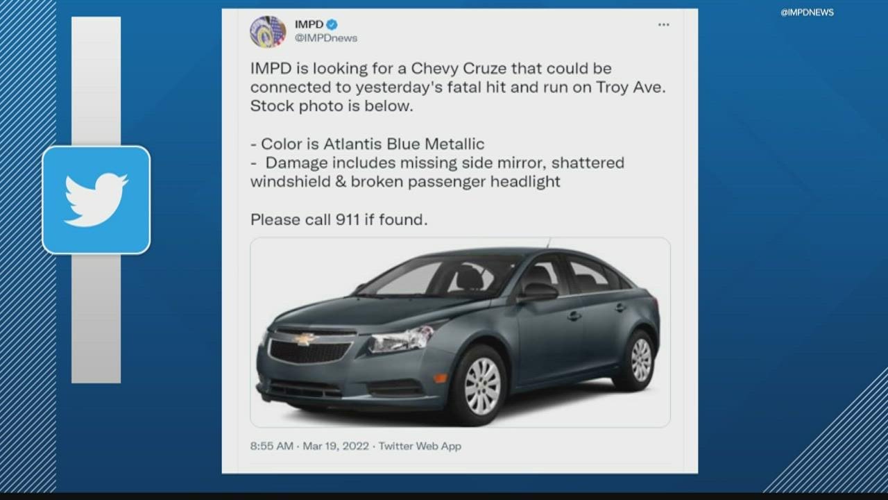Police searching for Chevy Cruze in deadly hit-and-run on Troy Avenue Friday morning