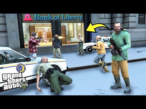ОГРАБЛЕНИЕ БАНКА В ЛИБЕРТИ СИТИ... но это GTA 5!! (Моды ГТА 5)