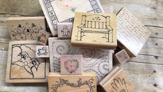 #1 a Thrifty haul we go!  Wood Stamps and stuff
