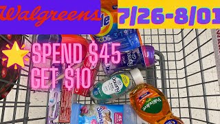 Walgreens couponing deals Spend $45 booster & cheap deals