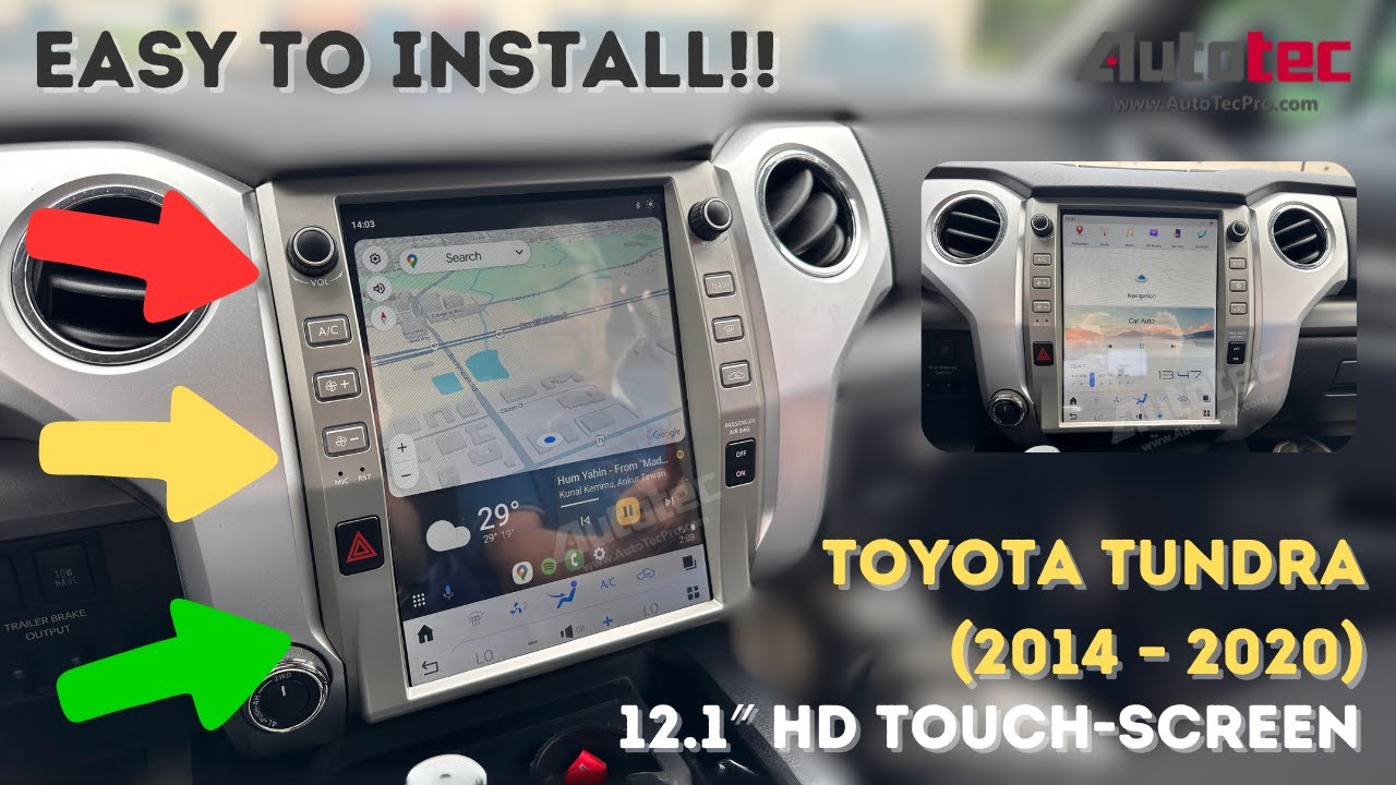 Toyota Tundra (2014 – 2020) 12.1″ HD Touch-Screen Android Navigation ...