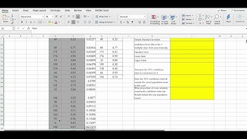 How to extract a Random sample, Confidence interval, for the population mean using Excel| Dr. Choden