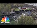 Watch Landslide Sweep Houses Into Sea Off Norway | NBC News