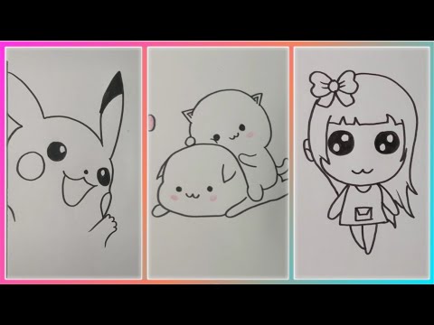 Very Easy !! How To Make Draw Cute Cartoon | Art For Kids (Part2) - Youtube