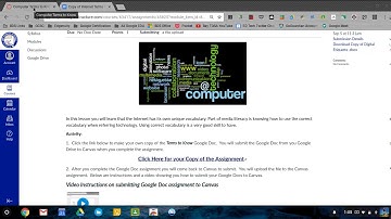 Submitting Google Docs in Canvas Assignment