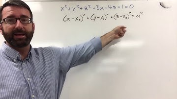 Calc 3 - 1.1.2 - Center and Radius of a Sphere