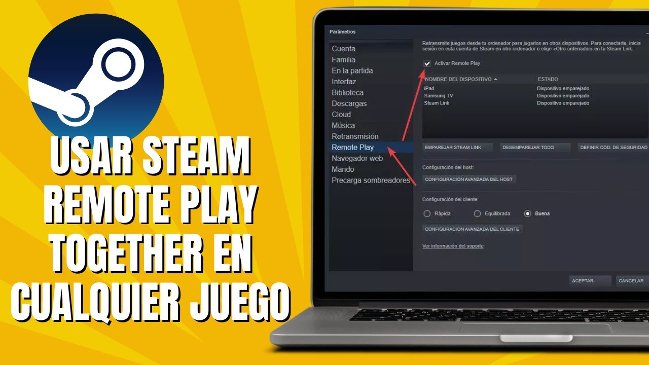 Cómo USAR Steam Remote Play Together En Cualquier Juego - YouTube