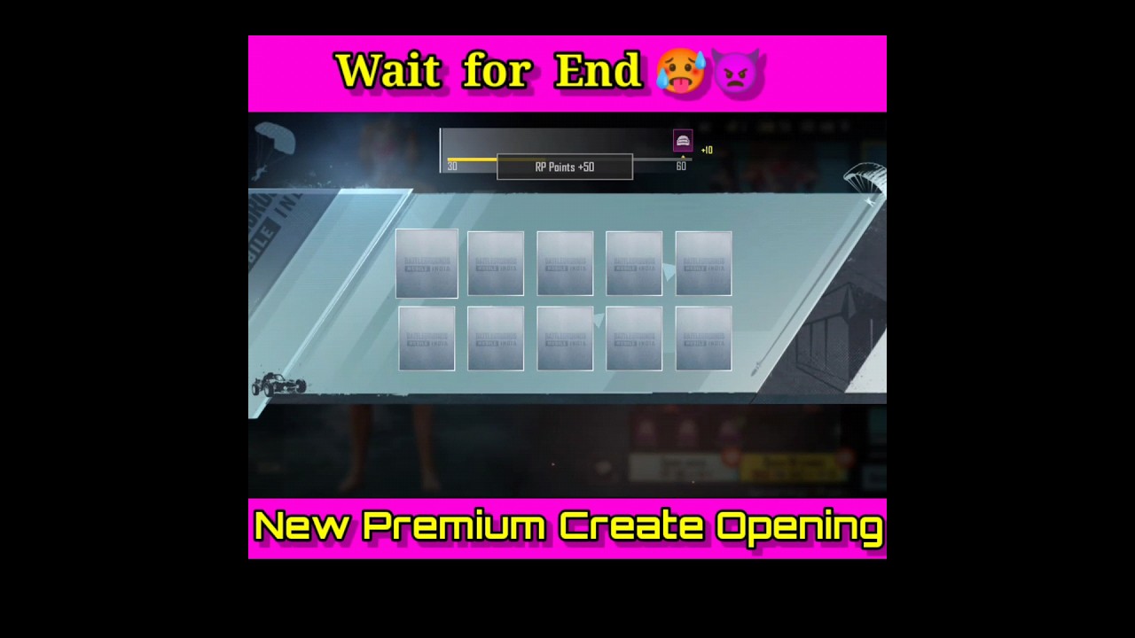 Bgmi new premium create opening | wait for end 😅 funny create opening 